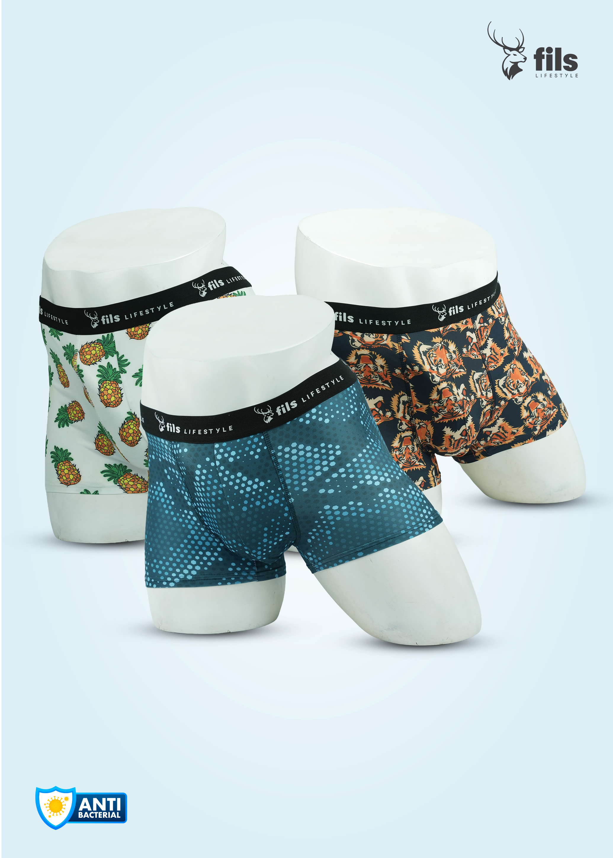 3 Pcs Premium Boxer Combo 2 (Imported Mesh Fabric) – Fils Lifestyle