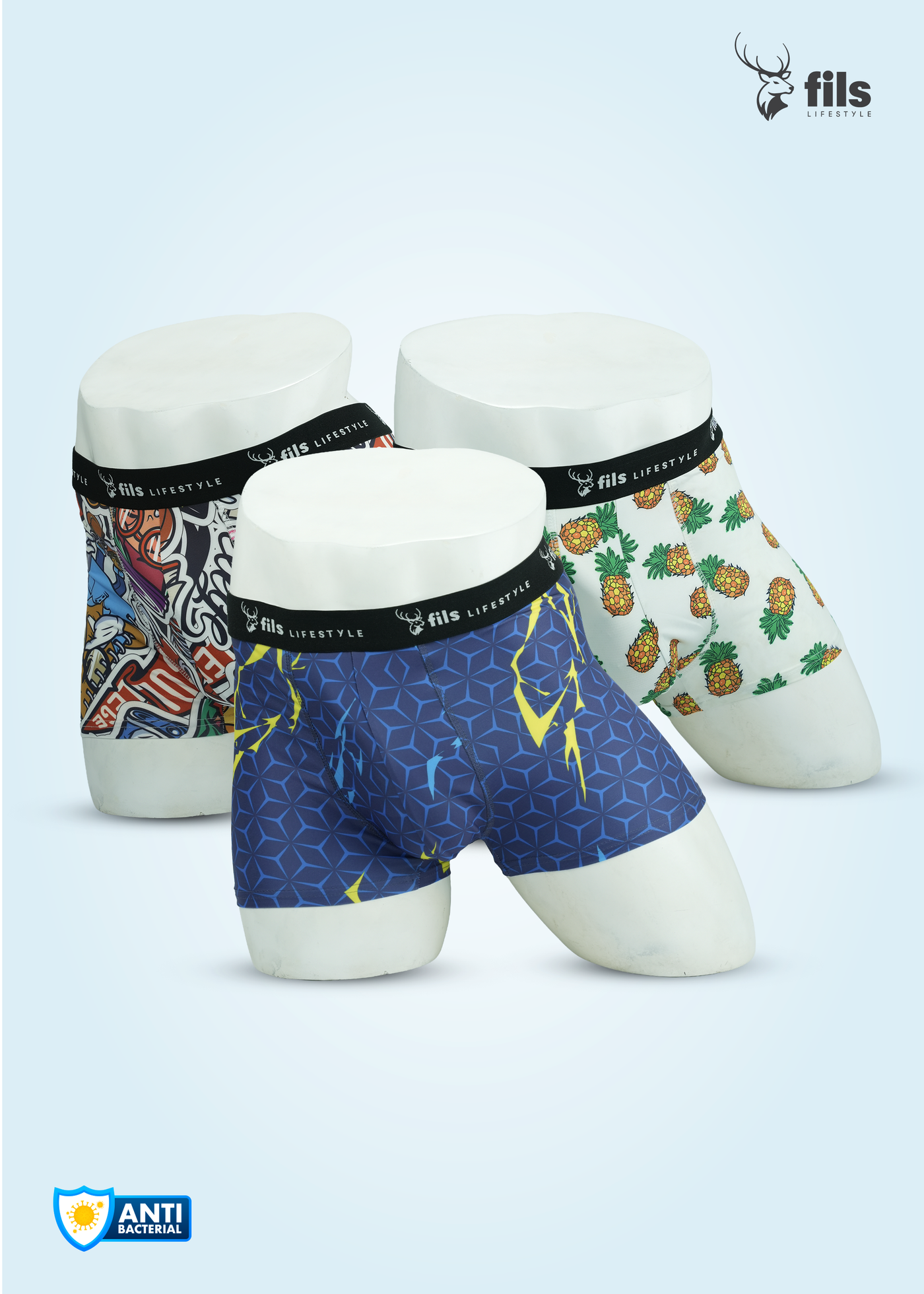 3 Pcs Premium Boxer Combo 3 (Imported Mesh Fabric)