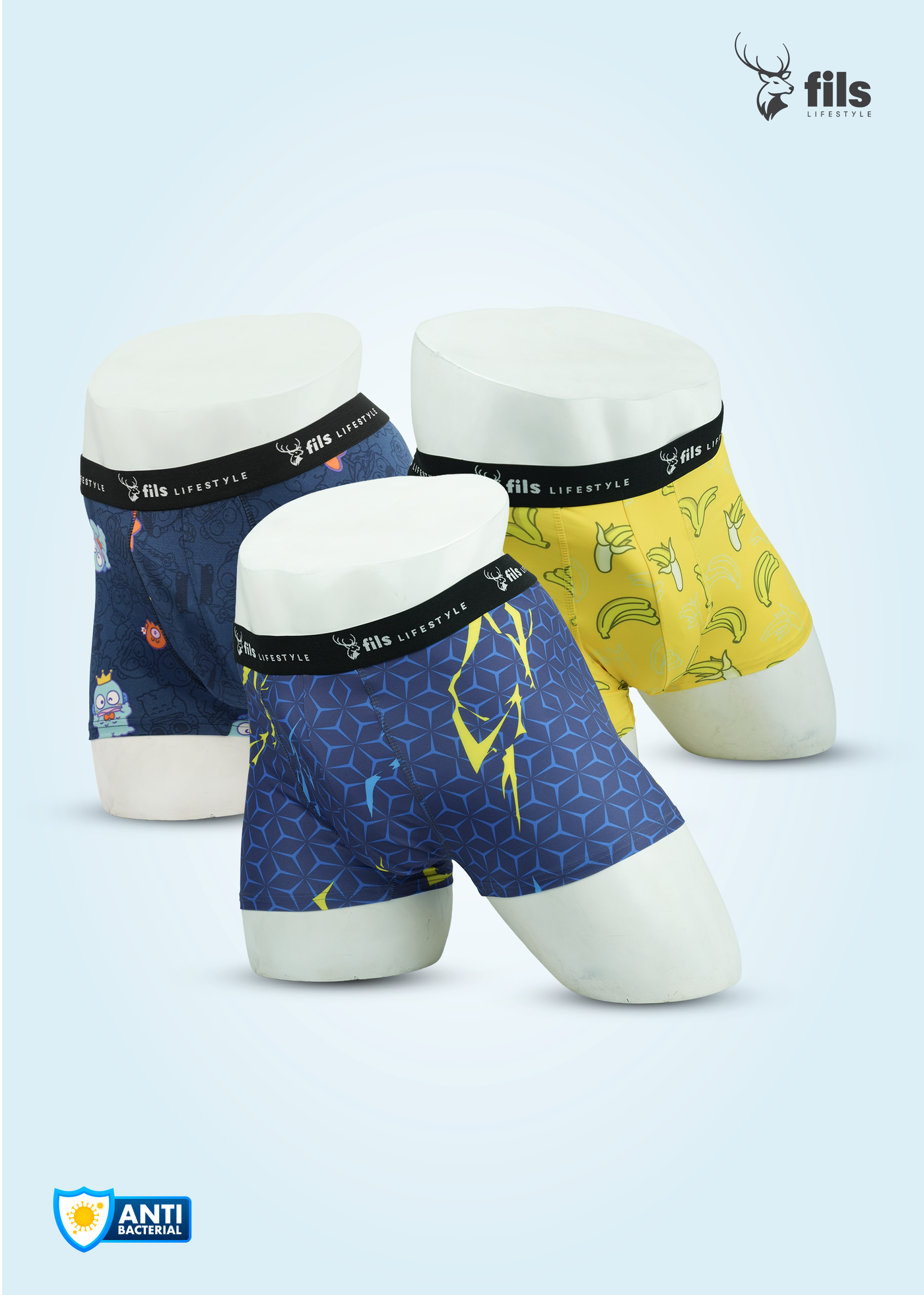 3 Pcs Premium Boxer Combo 5 (Imported Mesh Fabric)