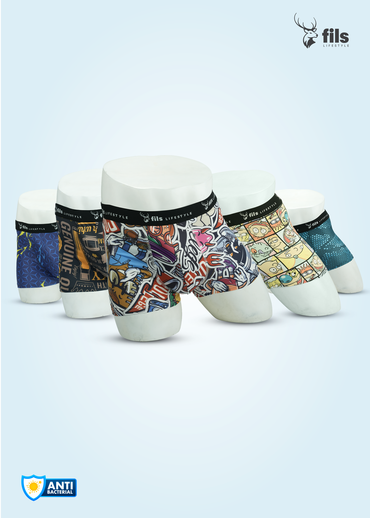5 Pcs Premium Boxer Combo 1 (Imported Mesh Fabric)