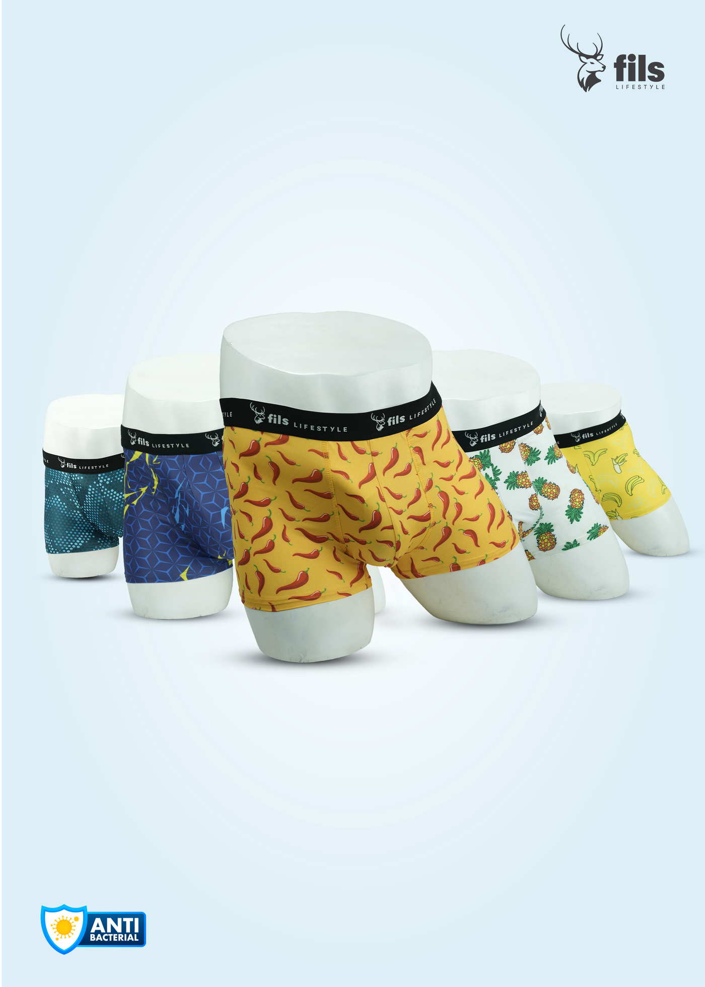 5 Pcs Premium Boxer Combo 2 (Imported Mesh Fabric)