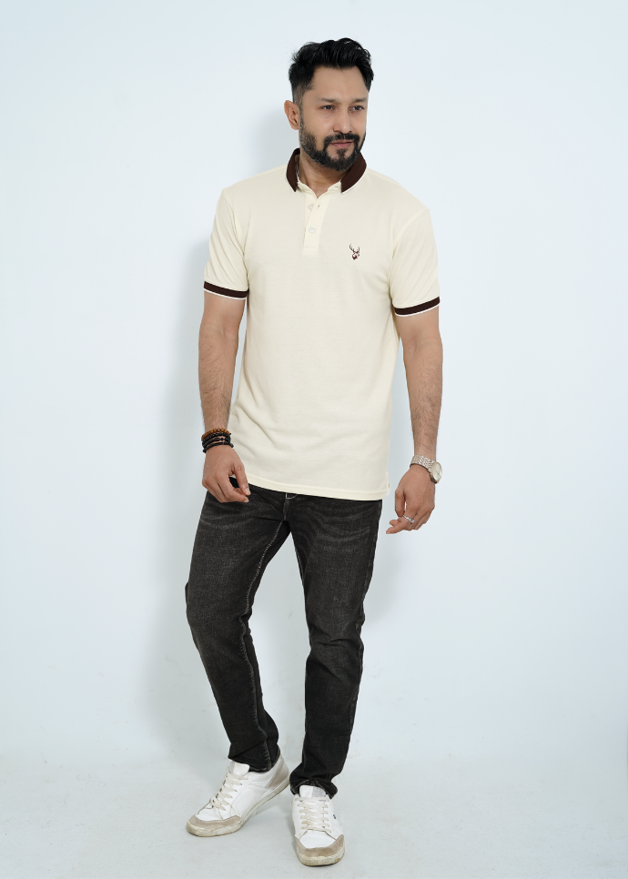Beige - Double PK Regular Polo Shirt