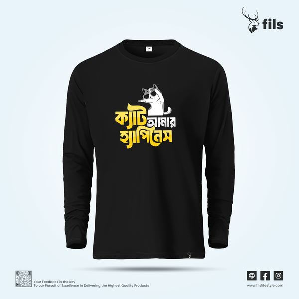 Cat Amar Happiness - Men's Premium Full Sleeve T-Shirt
