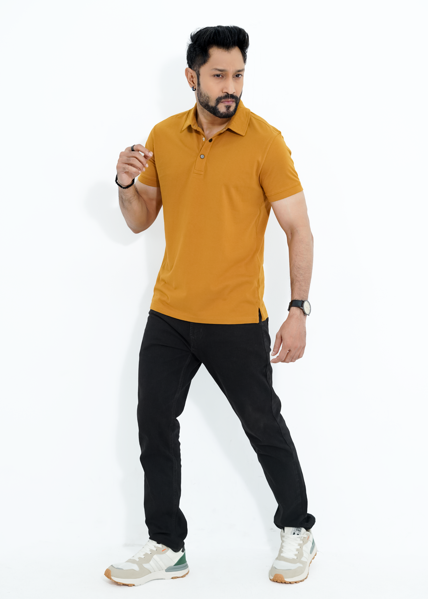 Golden Brown - Premium S/J Cotton Polo Shirt