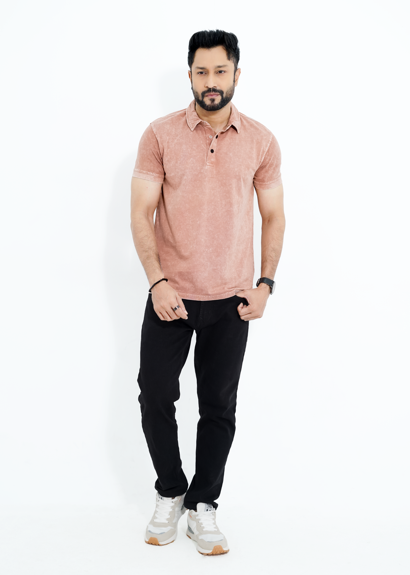 Macchiato - Acid Wash Premium S/J Cotton Polo Shirt