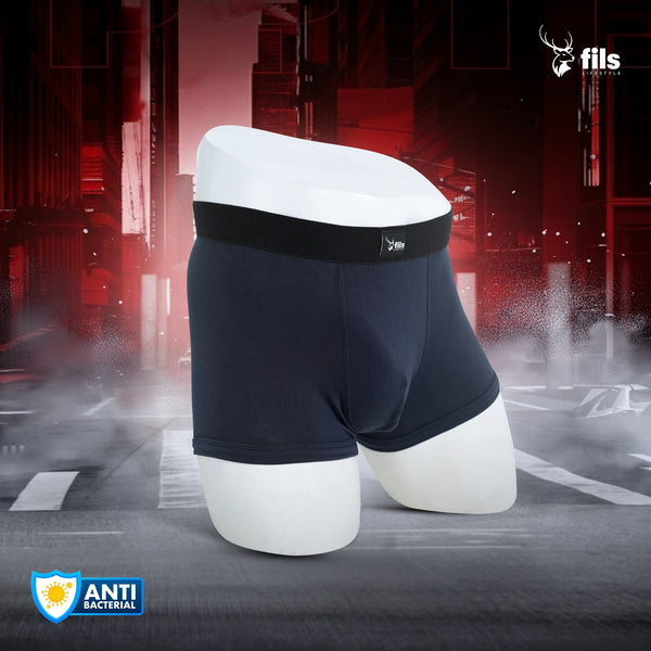 Navy - Men's Premium Antibacterial Boxer Brief (Cotton)